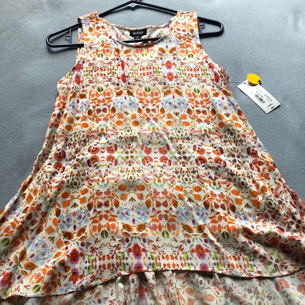 Orange/multicolored summer blouse